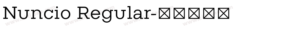 Nuncio Regular字体转换